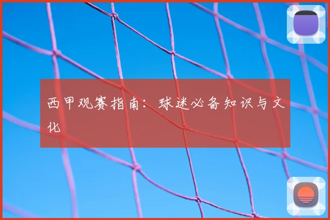 西甲观赛指南:球迷必备知识与文化